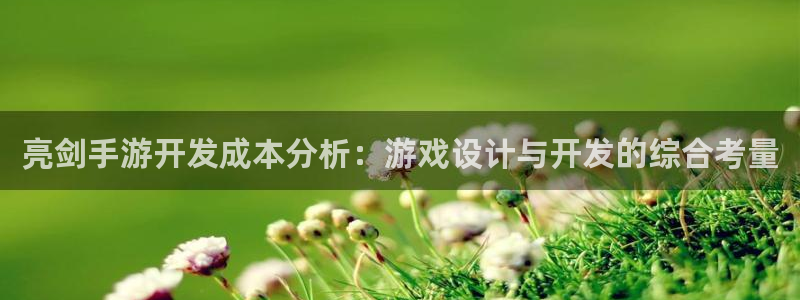 糖果派对官网账号注册：亮剑手游开发成本分析：游戏设计与开发的